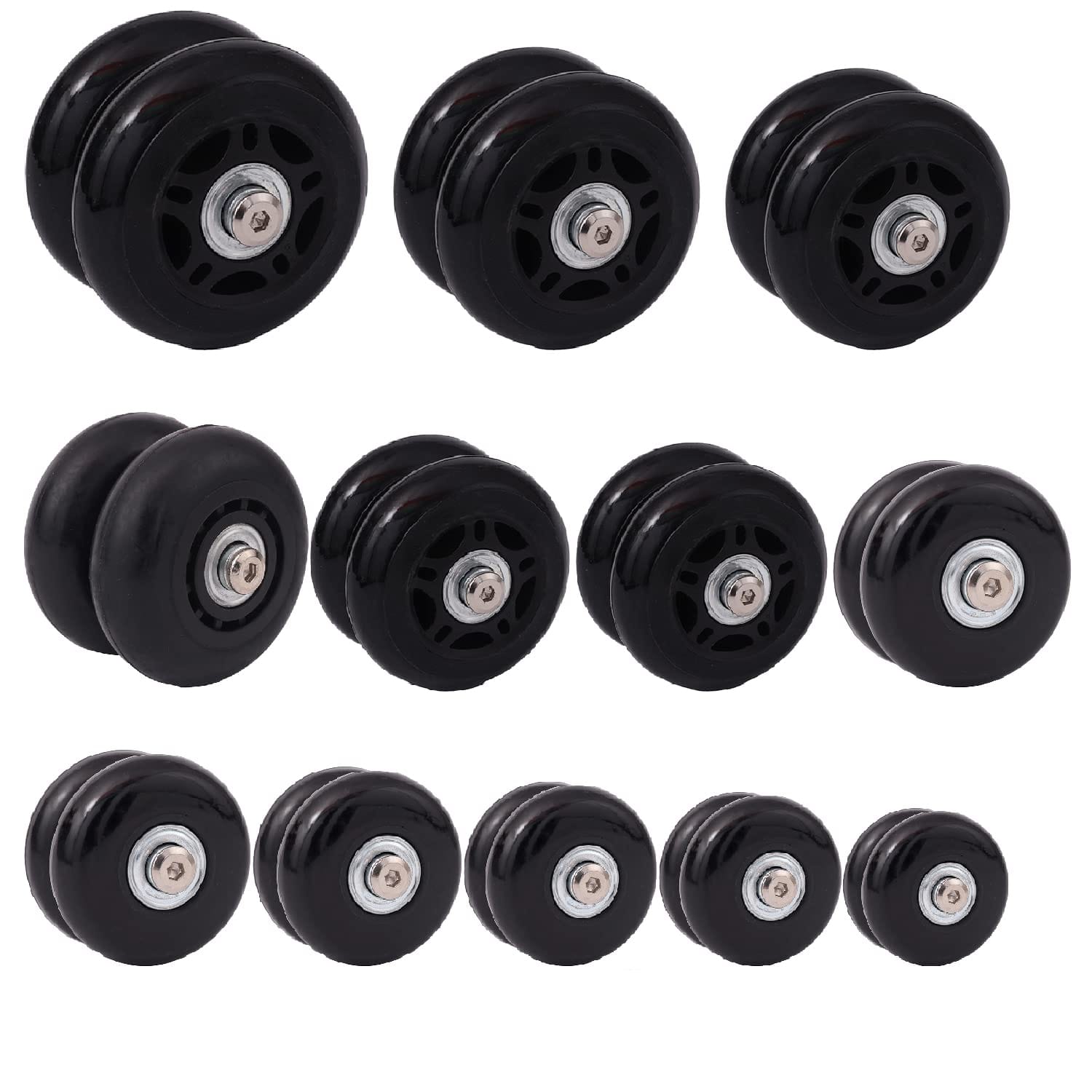 ICTRONIX Pair Luggage Suitcase Replacement Wheels Repair Axles Repair Kit