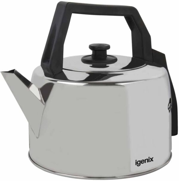 Igenix IG4350 Corded Catering Kettle, Traditional Hot Water Boiler with Lift Off Lid, Ideal for Household or Commercial Use, Stainless Steel, 2200 W, 3.5 Litre Capacity