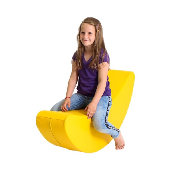 IGLU Soft Play Ride on Rocking Toy Banana Soft Play Shape Rocker for toddlers and kids (Yellow)