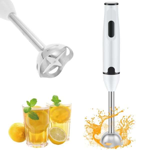 Immersion Blender 400W Handheld Blender Household Multifunctional Stick Blender Electric Food Processor Kitchen Gadget for Smoothies, Soups, Sauces, Baby Food