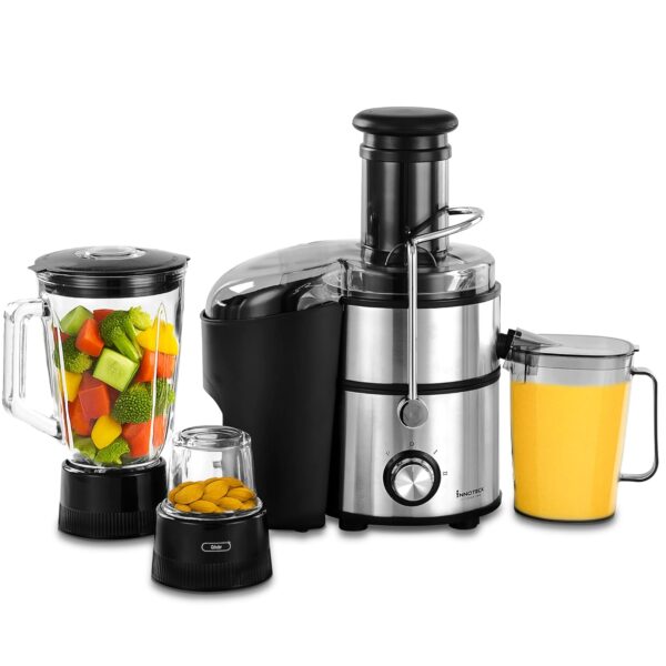 Innoteck Kitchen Pro 3 in 1 Juicer Blender Grinder Set Kitchen Food Processor – Great for Soup Juice and Fresh Coffee Elegantly Designed for Practicality & Efficiency