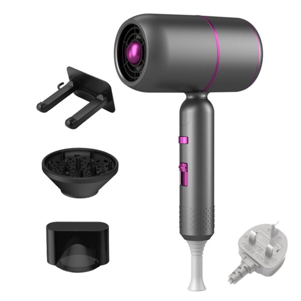 Ionic Hair Dryer with Diffuser for Curly and Straight Hair, Mothers Day Gifts, Layhou Electric Hair Dryer Folding High-Power Household Hair Salon Hot and Cold Wind Blue Ion...