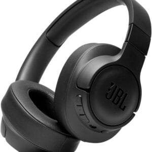 JBL Tune 710 BT Wired and Wireless Over-Ear Headphones with Built-In Microphone, Multi-Point Connection and Hands-Free Controls, Black