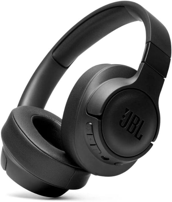 JBL Tune 710 BT Wired and Wireless Over-Ear Headphones with Built-In Microphone, Multi-Point Connection and Hands-Free Controls, Black