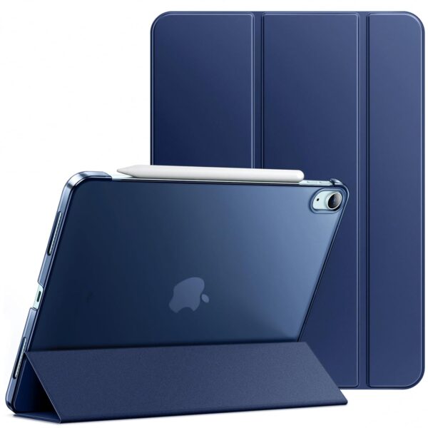 JETech Case for iPad Air 11-Inch M3/M2 (2025/2024), iPad Air 5/4 (2022/2020 5th/4th Generation 10.9-Inch), Slim Stand Hard Back Shell Cover with Auto Wake/Sleep (Deep Navy)