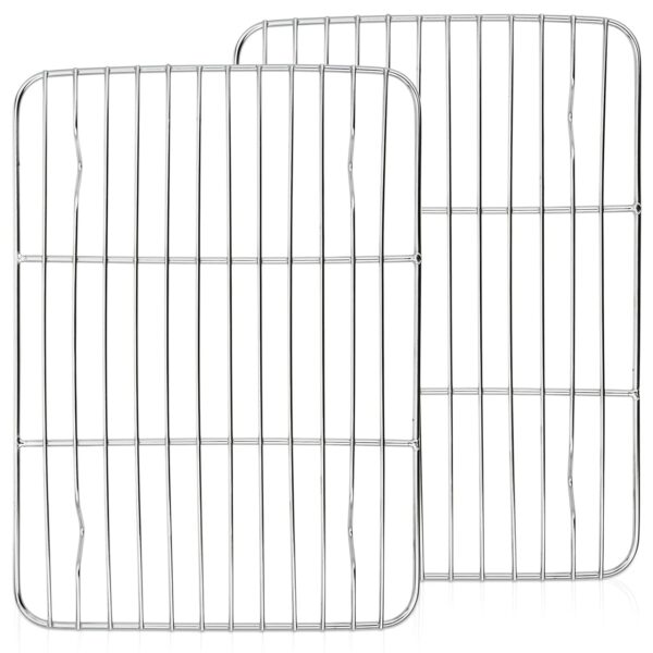 Joyfair Small Cooling Racks Set of 2, Stainless Steel Wire Rack for Roasting, Grilling, Cooking and Drying for Cake/Pizza/Meat, Fit Baking Tray& Toaster Oven, Dishwasher Safe,...