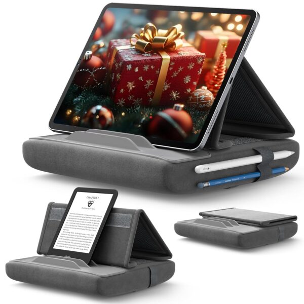 JSAUX Tablet Holder for Bed, Tablet Pillow Stand Compatible with iPad Pro 11 10.5 9.7 10.2 Air Mini, Kindle, Tablets, Phones, E-Reader, Books and More 4-10.9'' devices for Lap,...