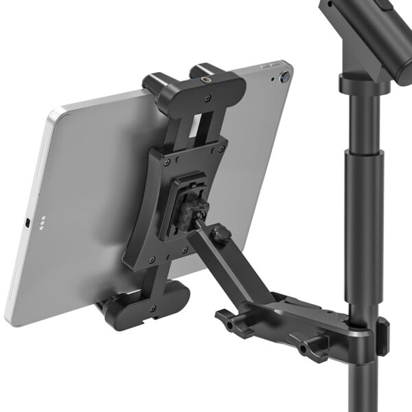 Jubor Tablet Microphone Stand, Tablet Holder for Microphone Stand 360° Swivel, iPad Mic Music Mount Phone Holder Compatible with iPad/Pro/Air/Mini And All Smartphone 4.7-13.5...