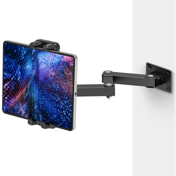 JUBORUI Tablet Wall Mount, iPad Wall Mount with Aluminum Alloy Long Arm, iPad Wall Holder for Business and Home, Tablet Wall Bracket Compatible with 4.7" - 13.5" iPad Tablet...