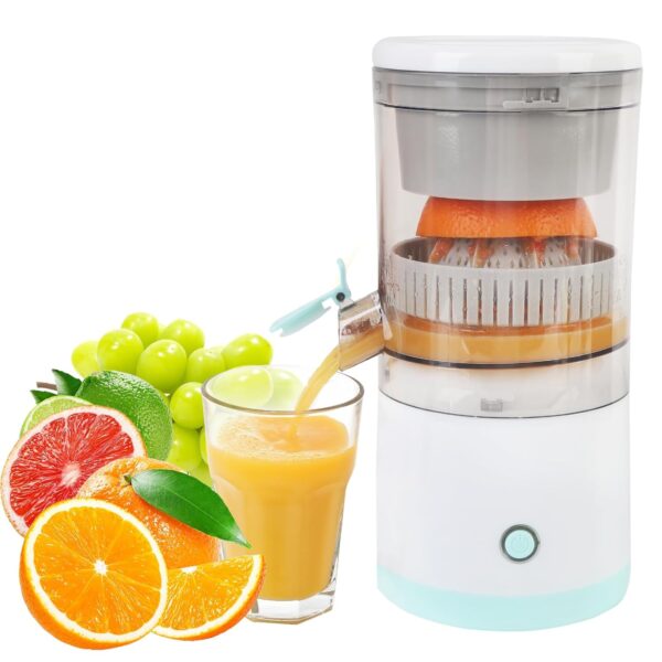 Juicer Blender, Wireless Portable Juicer, 360° Automatic Extractor with USB-C Charging, BPA-Free ABS, for Orange, Lemon, Grapefruit, Home, Office, Travel