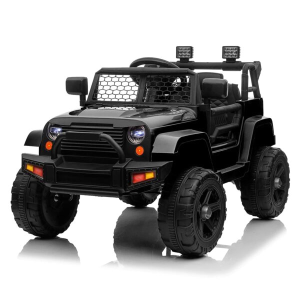 Karlhome 12V Electric Ride on Cars for Kids, Electric Ride-ons with Remote Control, 2 Motors Ride on Off Road Truck Toy w/Openable Doors, Slow Start, Horn, LED Lights, MP3...