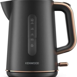Kenwood Abbey Lux Water Kettle, 360° Swivel Base, Fast Boiling, Removable Filter, Water Capacity 1.7L, ZJP05.C0DG, 3000W, Dark Grey with Rose Gold
