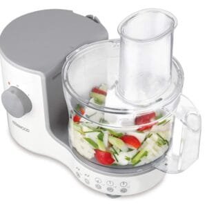 Kenwood Compact Food Processor, 1.4L Bowl, Blender, Emulsifying, Chopping Blade, Shredder Disc 400W, FP120, White