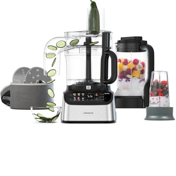 Kenwood MultiPro OneTouch FDM73.850SS, Food Processor and Blender Multifunctional with 13 Accessories, Variable Speed and Pulse Function, Integrated Scale, Dishwasher Safe,...