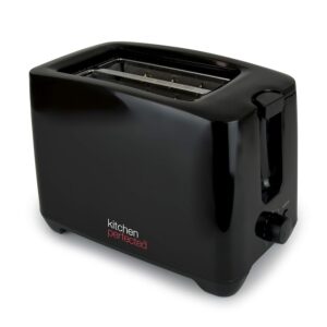 Kitchen Perfected® 2 Slice Extra Wide Slot Toaster - 750W - 7 Browning Levels - High Lift Eject Function - Centralisation for even cooking - Removable Crumb Tray - E2020BK -...