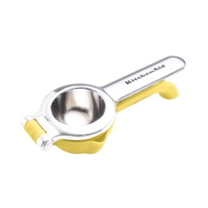 KitchenAid KQ070OHMEA No Mess Citrus Squeezer, Aluminum, Lemon