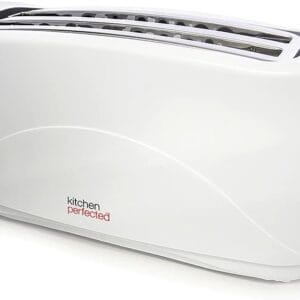 KitchenPerfected 4 Slice Long Slot Toaster - White - E2112WH