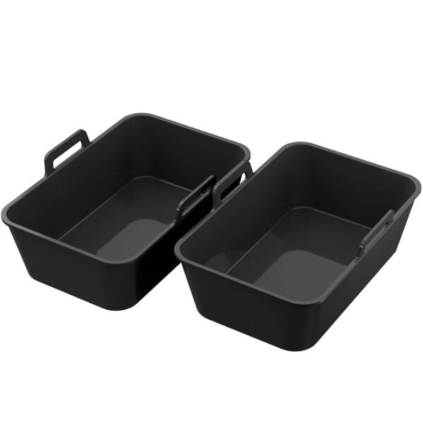 Lamapee Air Fryer Loaf Tins, Silicone Baking Moulds for Ninja Dual Air Fryer, Pack of 2 Air Fryer Accessories
