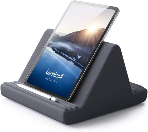 Lamicall Pillow Tablet Holder, Tablet Cushion Stand - Lazy Holder Stand Bed Sofa, Compatible with New 2022 iPad Pro 9.7, 10.5, 11, 12.9, iPad Air mini 2 3 4 5 6, Switch, Samsung...