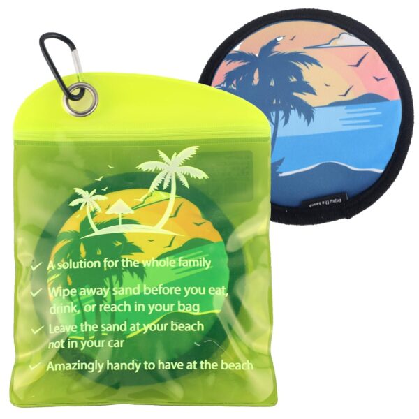 lasuroa Sand Remover for Beach, Talc-Free Sand Removal Bag Pouch Wipe Off Mitts Brush Brush Beach Vacation Essentials Trip Must Haves Gifts Accessories for Family Kids Women...