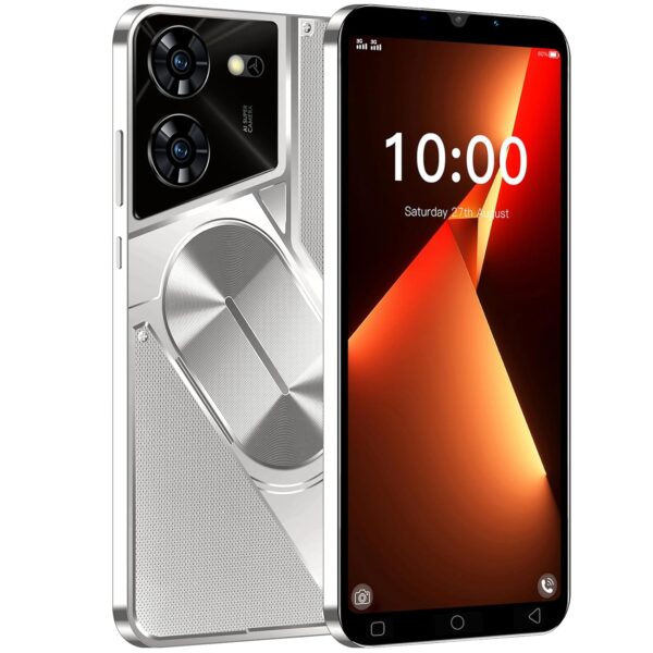 LatsYrs Basic Mobile Phone Unlocked with 5.0 inch Display, 16GB ROM, Dual SIM Dual Camera,Android 9.0,Wifi,Bluetooth,FM (Pova5Pro-Silvery)