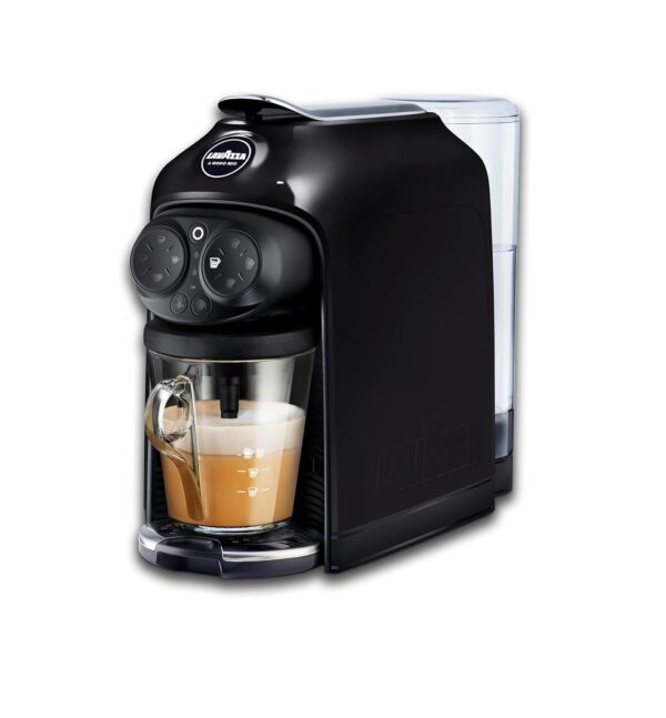 Lavazza, A Modo Mio Deséa Coffee Capsule Machine, with a Refined Glass Mug, Touch Interface, Sound Alerts, Automatic Shut-Off and Adjustable Grid, Dishwasher-Safe Components,...