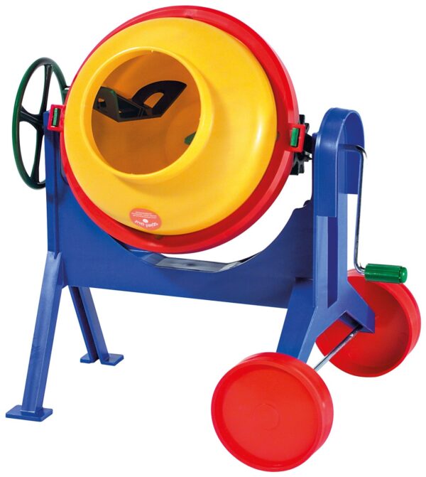 Lena 05003 Betonmischer Concrete, Approx. 28 cm, Mixing Machine with Realistic Function by Turning Wheel and Crank, Mixer for Children from 3 Years, Sand Toy for Beach and...
