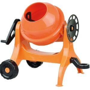 Lena 5010 x Concrete 24 cm, Orange Cement Beach and Sandpit, Mixer with Realistic Function, Sand Toy for Small Builders from 2 Years, Colourful