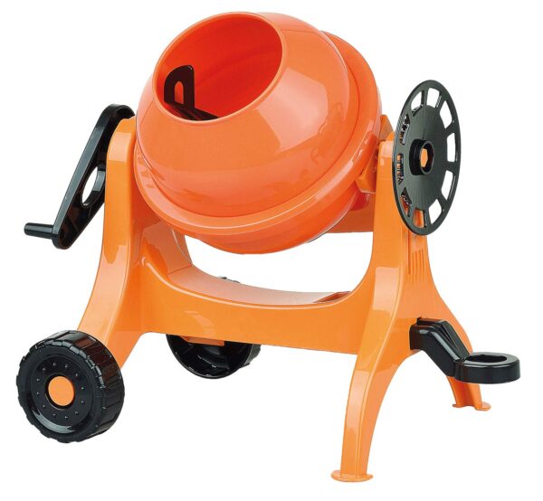 Lena 5010 x Concrete 24 cm, Orange Cement Beach and Sandpit, Mixer with Realistic Function, Sand Toy for Small Builders from 2 Years, Colourful