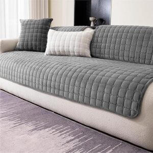 LINGKY Soft Flannel Sofa Covers Washable - Sofa Cushion Covers, Non-Slip Sofa Cover 1 2 3 Seater Couch Covers for Sectional Sofa, Sofa Slipcovers L Shape Furniture Protector...