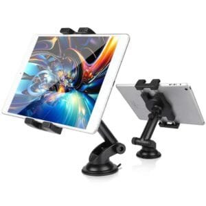 Linkstyle iPad Holder for Car Dashboard, 360° Rotating Suction Cup Car Tablet Mount Phone Holder for 5.5-11.0in Devices