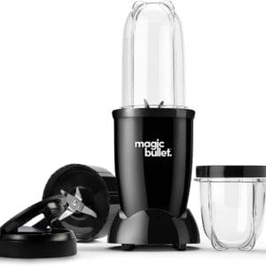 magic bullet Blender 7pc Set in Black - Powerful 10,000 RPM - Sleek, Compact & Portable - Great for Smoothies, Juices, Protein Shakes, Milkshakes, Soups, Salad Dressings, Salsa...