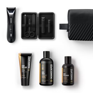 MANSCAPED® The Premier Package 5.0 Ultra, with The Lawn Mower® 5.0 Ultra Men's Groin & Body Hair Trimmer, Shears 3.0, Crop Preserver® Ball Deodorant, Refined® Body Wash, Crop...