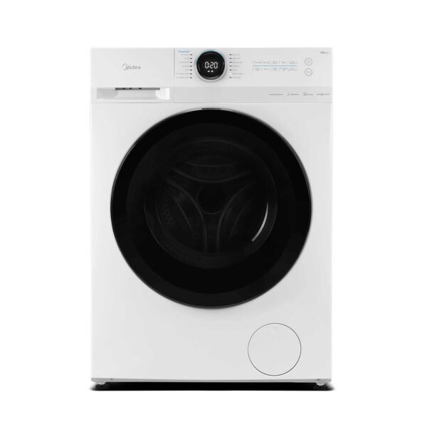 Midea MF20EW100WB Freestanding Washing Machine, BLDC Motor, Bright LED Display Lunar Dial, Steam, Allergy Care, Half-Load, Add Garment, Delay Start, Child Lock, App Control,...