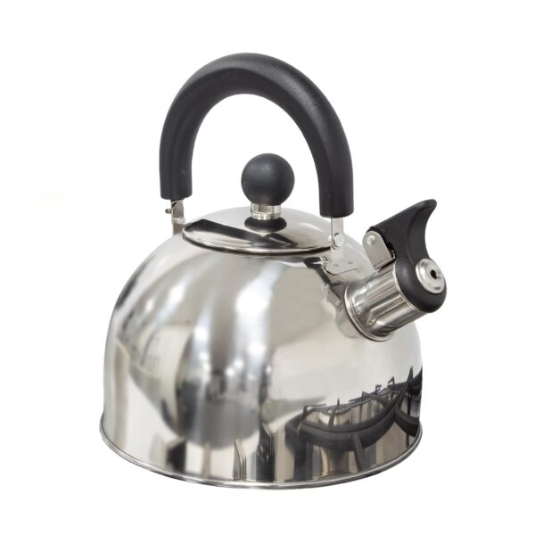 Milestone Camping 65580 2L Whistling Camping Kettle/Durable and Lightweight/Pouring Spout and Heat-Resistant Handle/Stainless Steel/Ideal for Camping, Fishing, Workshops and...