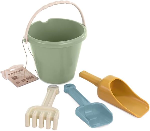 Miniland ECO Junior Sand Set Cool - Beach toy for children with different tools to play in the sand