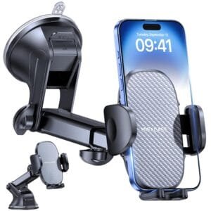 Miracase Car Phone Holder for Cars Dashboard Windscreen Desk, 3in 1 Mobile phone Mount Automobile Cradle 360° Rotatable Stand for iPhone16 15 Pro Plus Max 14 13 12 11Samsung