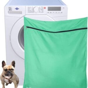 miuse Pet Laundry Bag for Washing Machine Petwear Wash Bag- Keep Your Washing Machine Free from Hair - Ideal for Dogs, Cats, Horses's Towels, Blankets, Toys, Harness & More(Green)