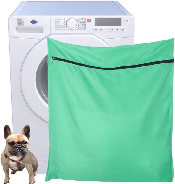 miuse Pet Laundry Bag for Washing Machine Petwear Wash Bag- Keep Your Washing Machine Free from Hair - Ideal for Dogs, Cats, Horses's Towels, Blankets, Toys, Harness & More(Green)