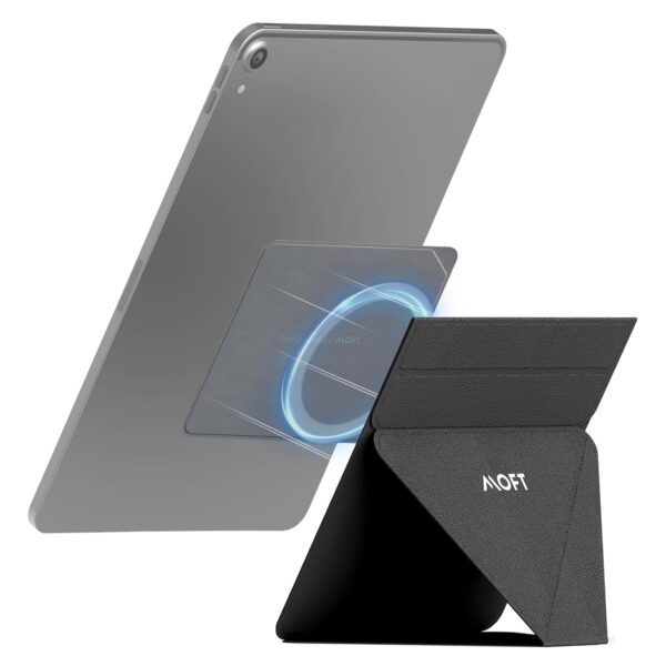 MOFT Snap Tablet Stand Holder, Foldable and Adjustable in Portrait/Landscape, Ultra-Slim Design iPad Stand for Desk, Compatible with 9.7" to 12.9" Tablets, Black