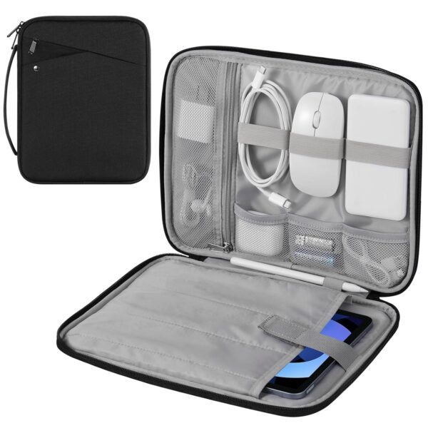 MoKo 9-11 Inch Tablet Sleeve Carrying Case with Handle, Padded Protective Travel Bag for New 11 inch iPad Air M3 2025, iPad A16 11", iPad Pro 11 M4, iPad 10/9/8/7th, Tab S9/S8...