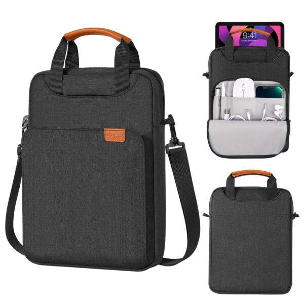MoKo 9-11 Tablet Shoulder Sleeve Bag, Fits 11inch iPad Air M3, iPad A16 2025, iPad10/9/8th 10.2, Surface Go 3/2 10.5, Tab S8/S9 11, Polyester Bag with Concealed Hand Strap,...