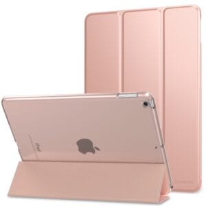MoKo Case Fit 2018/2017 iPad 9.7 5th / 6th Generation, Slim Lightweight Smart Shell Stand Cover with Translucent Frosted Back Protector Fit Apple iPad 9.7 Inch 2018/2017, Rose...