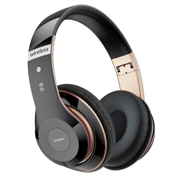 Moobesthy Bluetooth Headphones Over Ear, Wireless Headphones Over Ear, 40H Playtime Headphone Wireless Bluetooth with 6 EQ Modes, Headphone with Mic