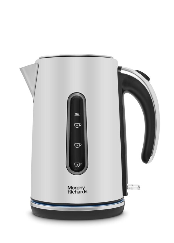 Morphy Richards 1.7L Motive Jug Kettle 3Kw Rapid Boil, Automatic Shut-off, Boil Dry Protection, 360 Degree Base, Blue Illumination On/Off Switch, Chalk,102802