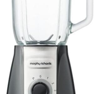 Morphy Richards Total Control Glass Jug Blender with Ice Crusher Blades, 5 Speed Settings, Pulse Control, 600 W, 1.5 litres, Grey, 403010