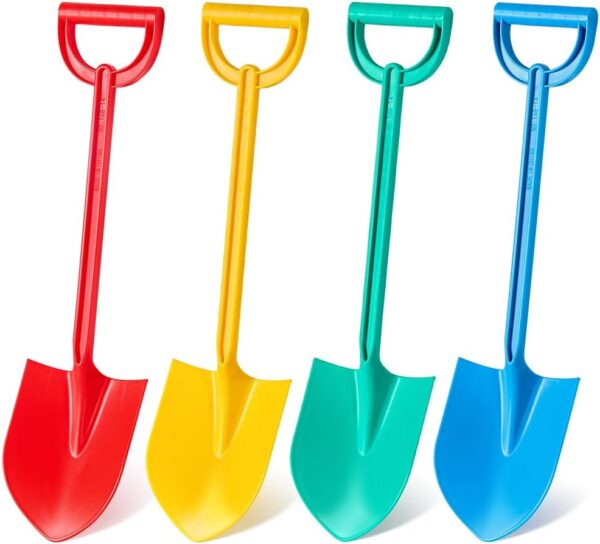 MTDASB Beach Shovels - 4Pcs Durable Sand Spade for Kids & Adults - Multipurpose for Digging & Shoveling