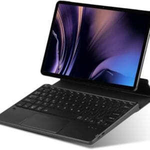 Multi-Device Wireless Bluetooth Keyboard For iPad iPhone Smartphone Tablet Windows, iOS Android Universal portable Rechargeable wireless keyboard with trackpad Foldable Bracket,...