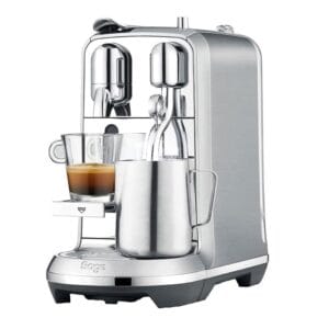 Nespresso Creatista Plus Automatic Pod Coffee Machine with Milk Frother Wand for Espresso, Cappuccino and Flat White by Sage in Brushed Stainless Steel