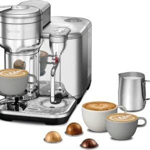 Nespresso - Vertuo Creatista Capsule Coffee Machine with Milk Frother Wand for Cappuccino, Flat White and Espresso by Sage, Brushed Stainless Steel